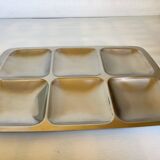 Italy brushed metal compartment dish