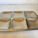 Italy brushed metal compartment dish