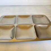 Plat à compartiments métal brossé Italy