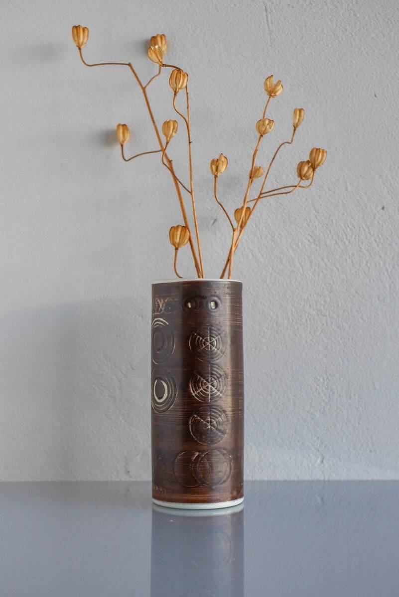 Vintage Scandinavian art pottery vase by Alberius for Rörstrand, Sweden, 1960s