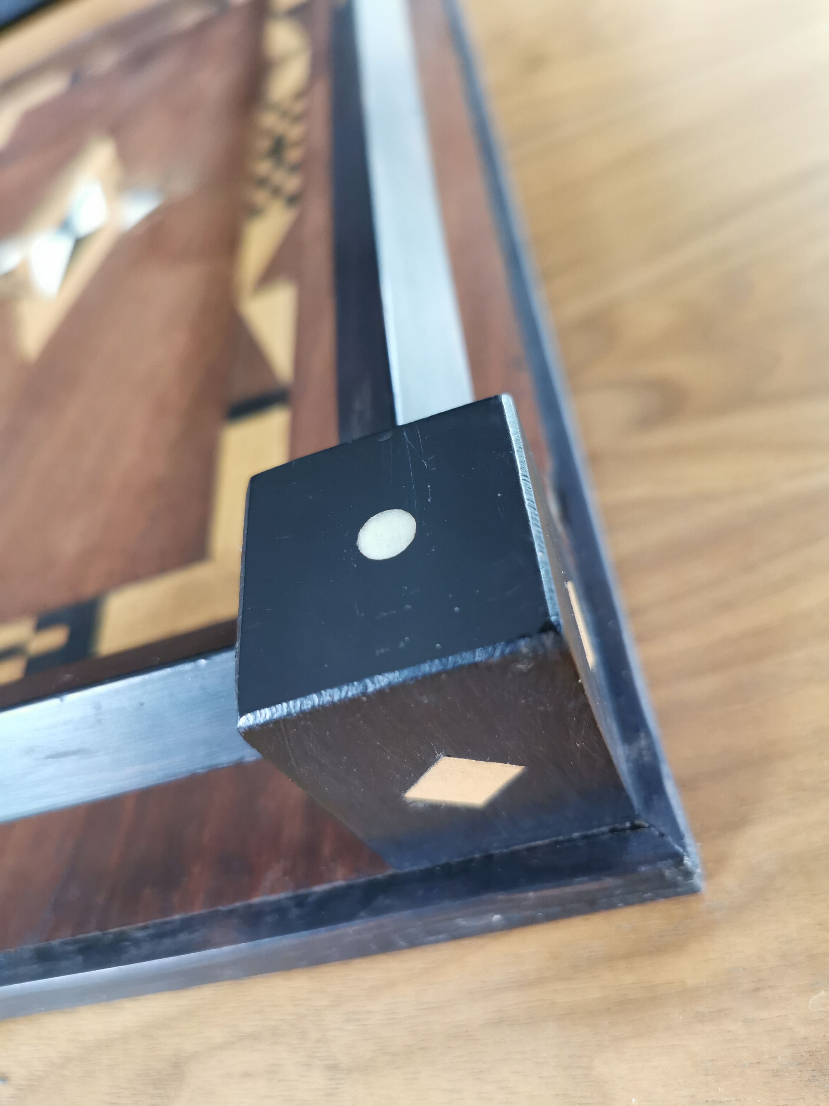 Ancient art deco plateau marked