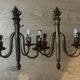 Pair of wall sconces in gilded brass – 2 lights – Louis XVI style