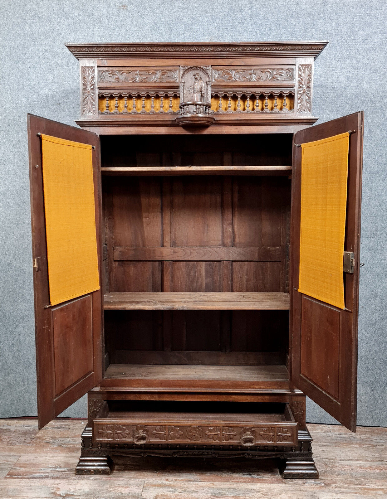 Breton cabinet nineteenth century oak around 1850 1880