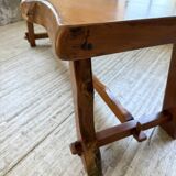 Aranjou farmhouse table in blond elm, 1950s