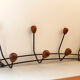Wall coat rack iron and vintage wood