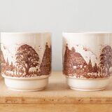 Pair of stoneware cups Made in England