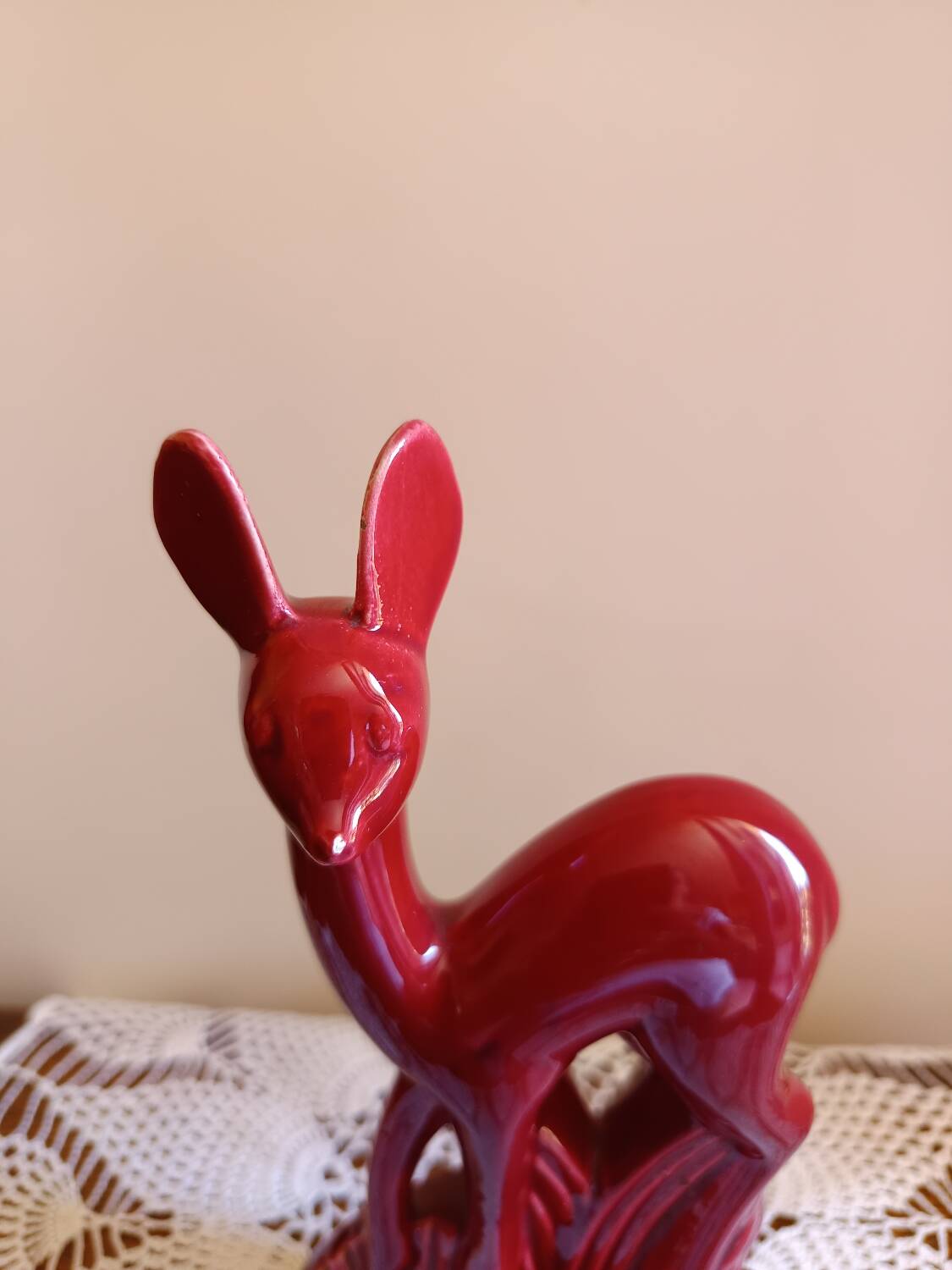 Bibelot Biche Saint Clément Rouge / bordeaux en céramique
Art Déco