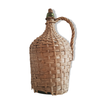 Demijohn with basket wicker h38cm