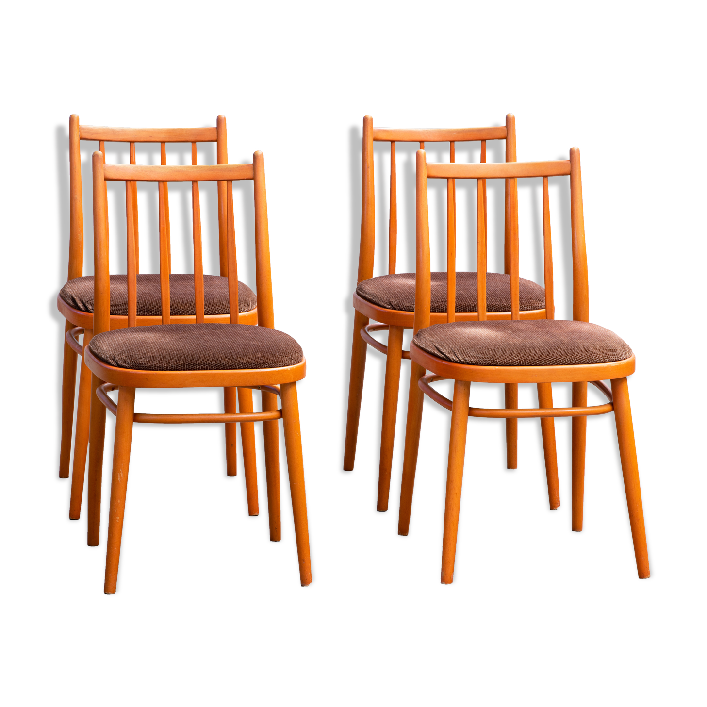 Series of 4 chairs bistrots scnadinave vintage