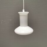 Double layered opal glass lamp, produced at Holmegaard Glassworks for Lyskaer Lighting, Denmark 70s