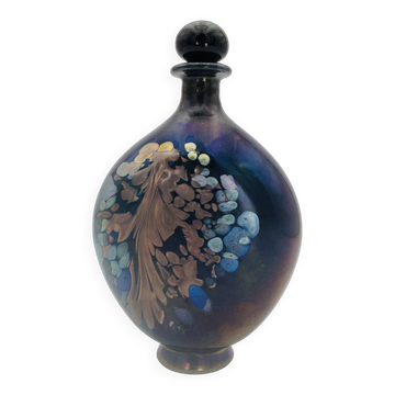 Flacon Parfum Robert Pierini Studio Glass 1984 Iridescent 21.5cm