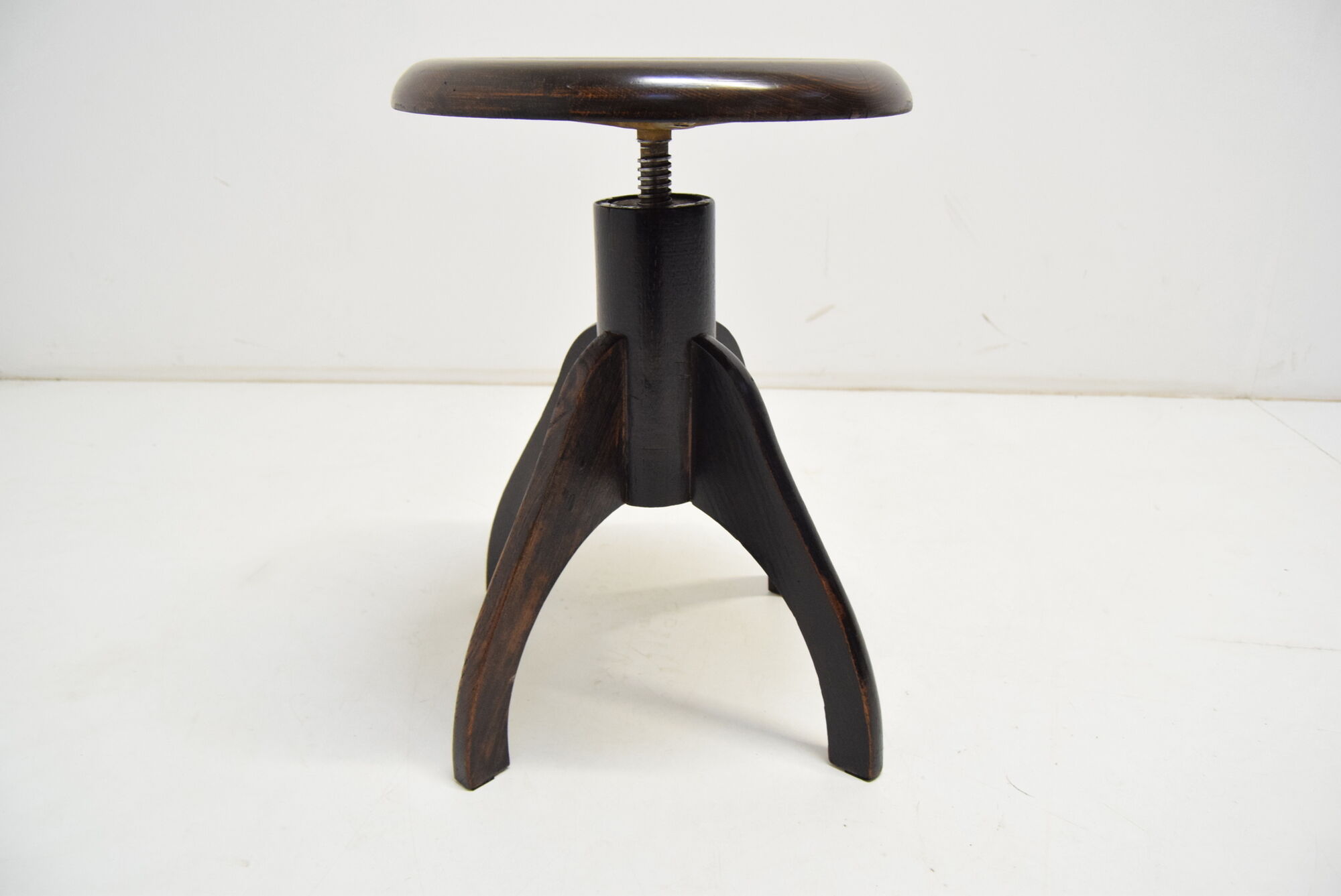 Mid-century height adjustable piano stool,1950's