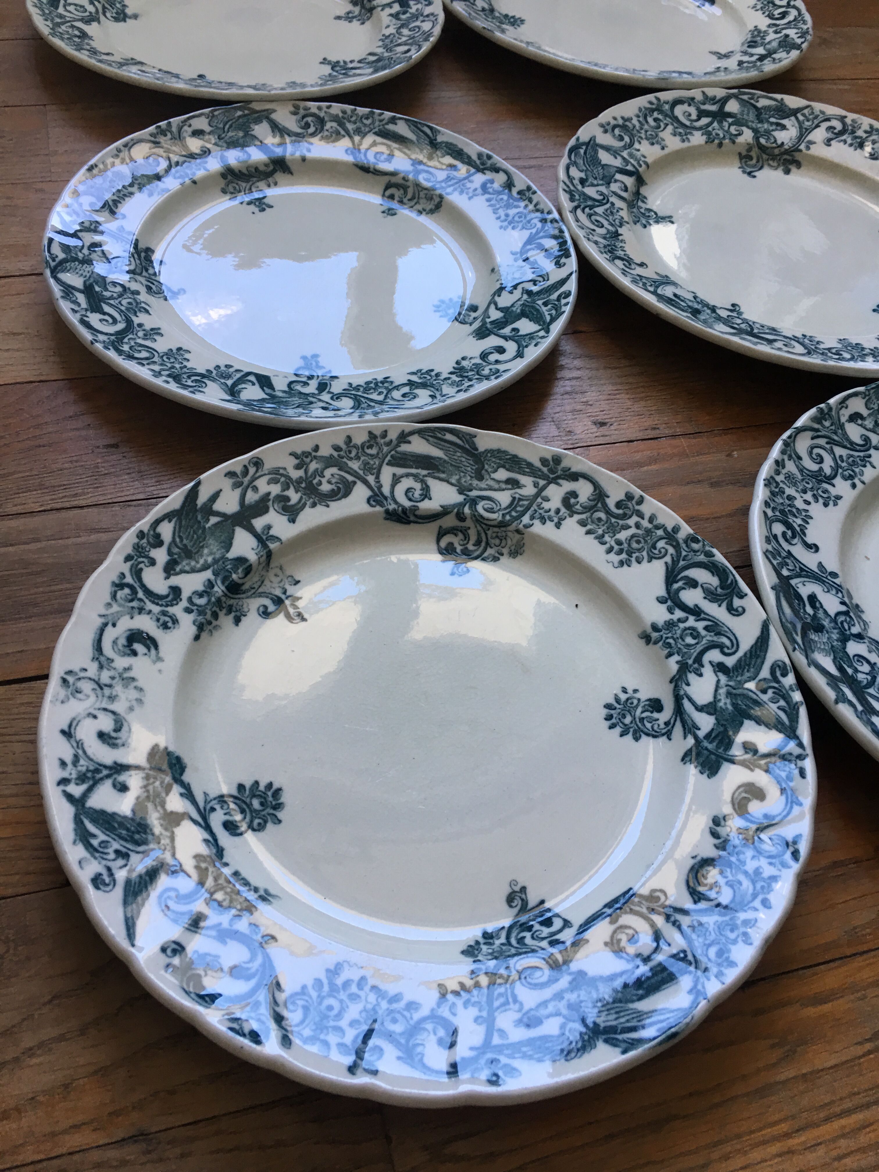 6 flat plates Terre de fer, Jules old man