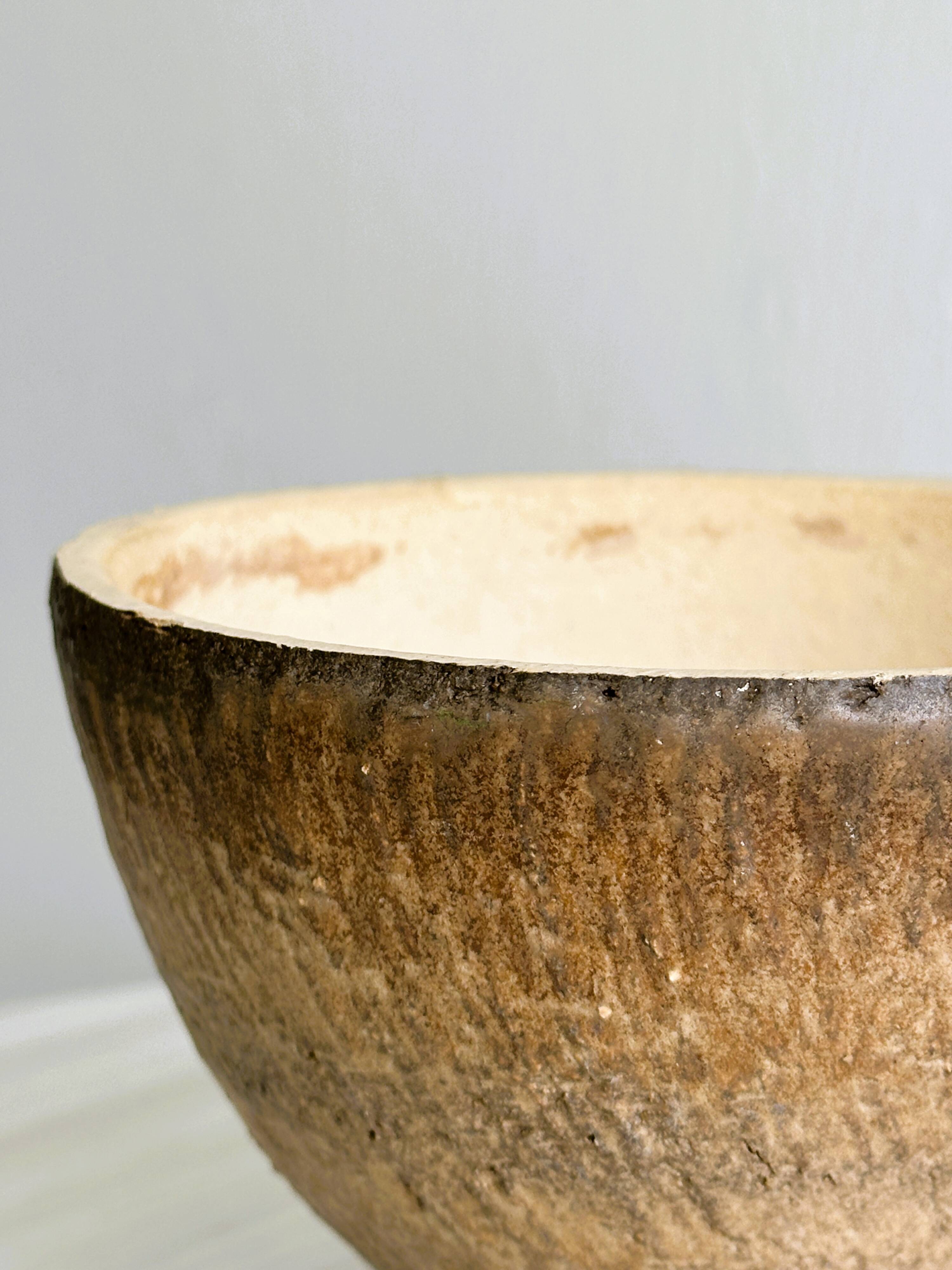 Small vintage cup in rustic glazed stoneware