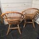 Pair of 1960s rattan armchairs
