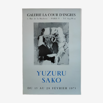 Yuzuru Sako Poster Exhibition 1973 Galerie la Cour d'Ingres
