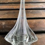 Transparent glass vase.