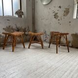 Set 3 rattan stools