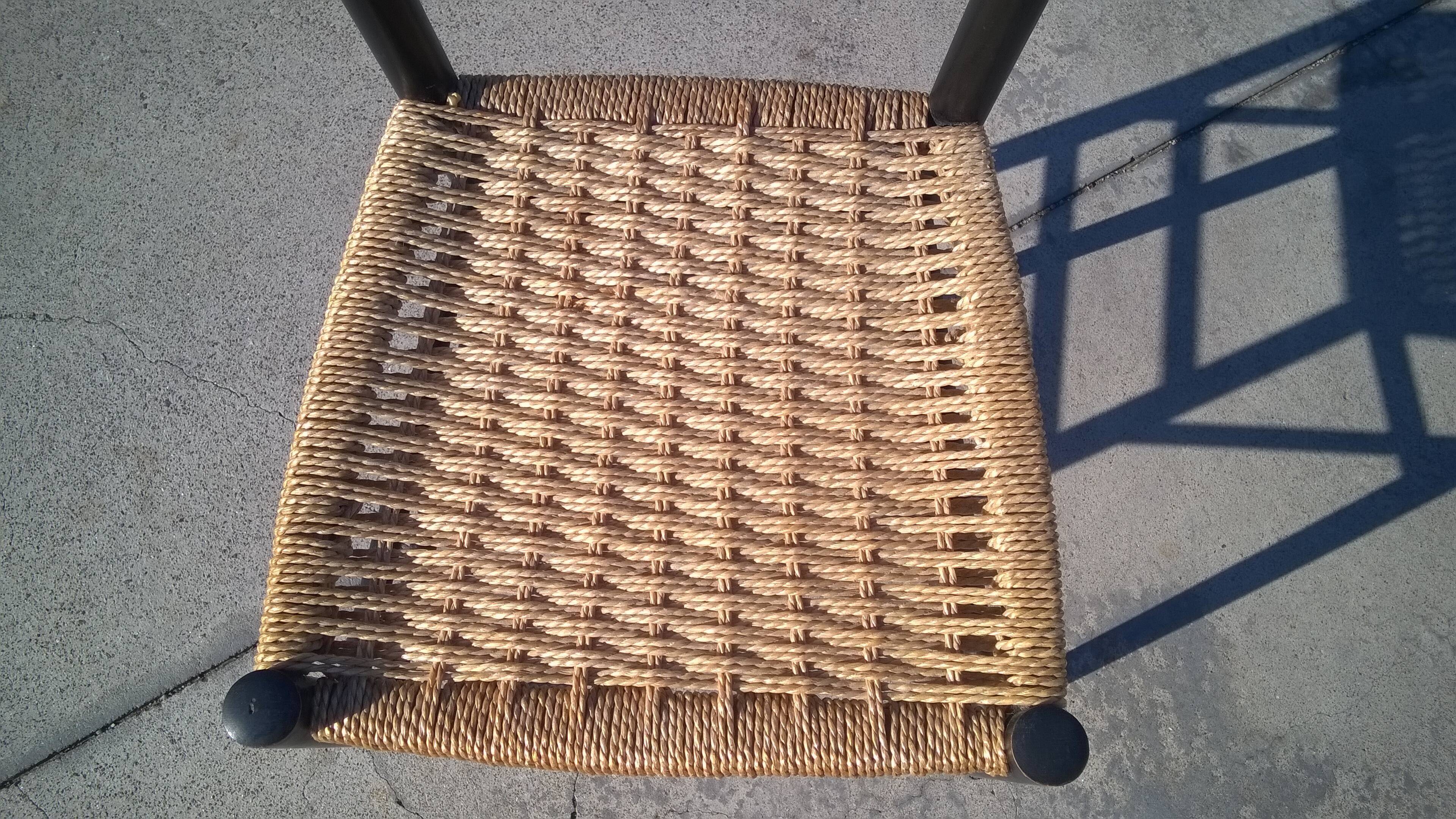 wood and rope chair
