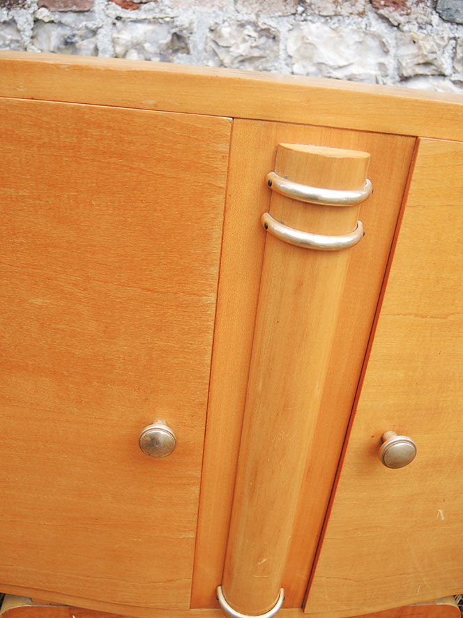 2 old bedsides table in blond wood