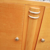 2 anciens tables de chevet en bois blond