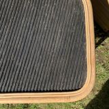 Black wicker rattan coffee table