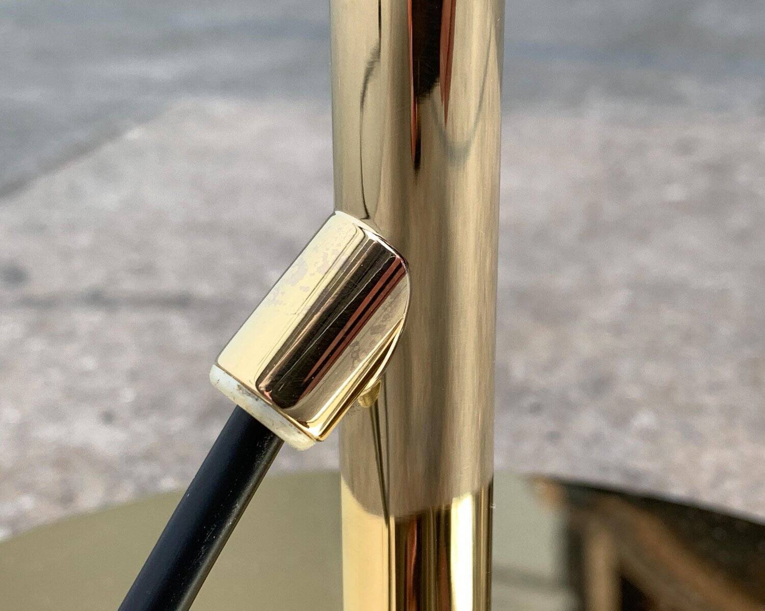 German Vintage Floor Lamp in Hollywood Regency Style in Brass by Florian Schulz