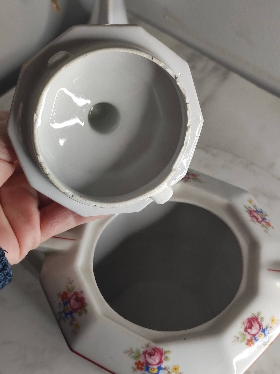 Limosa porcelain sugar bowl