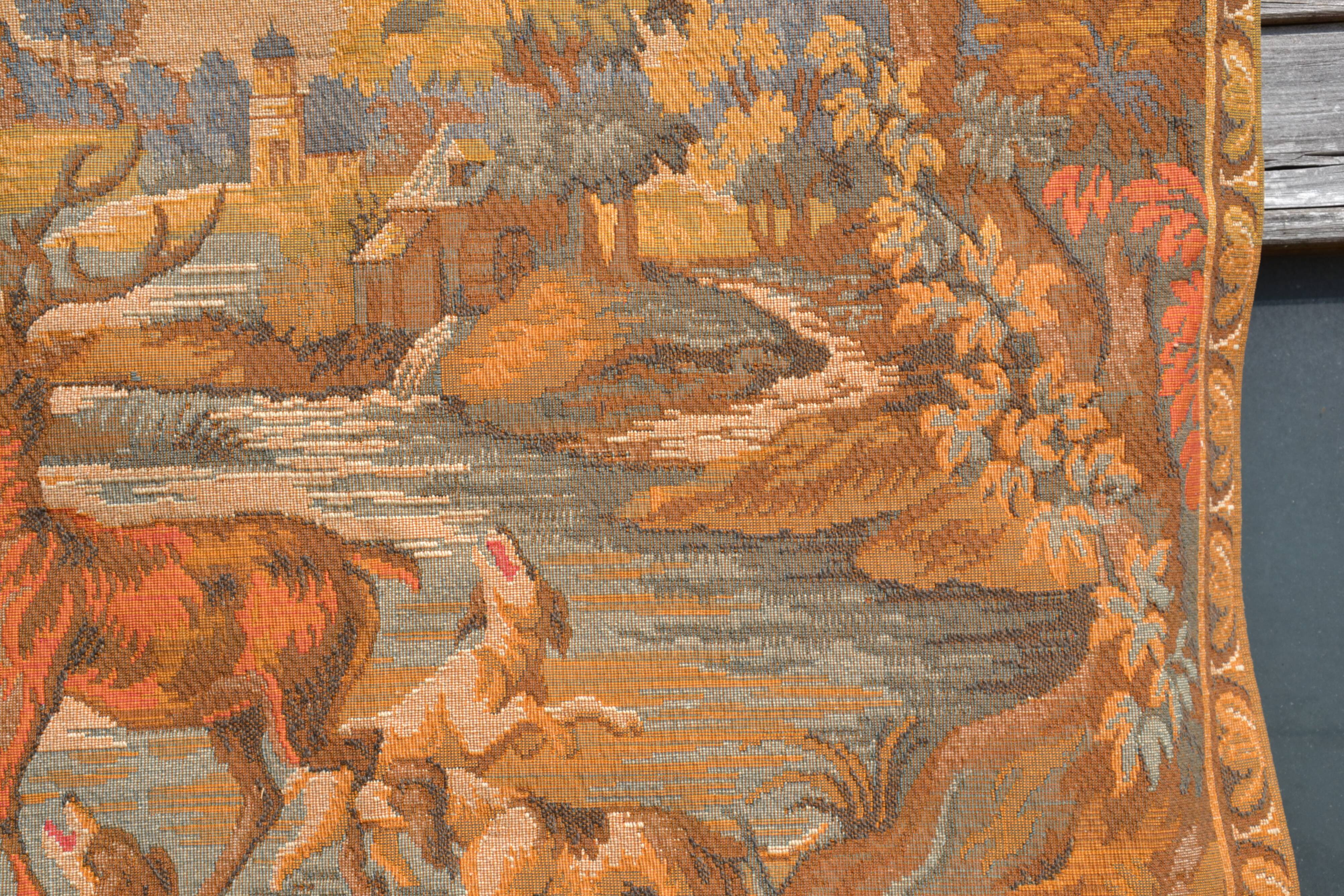 Tapisserie murale scène de chasse à courre