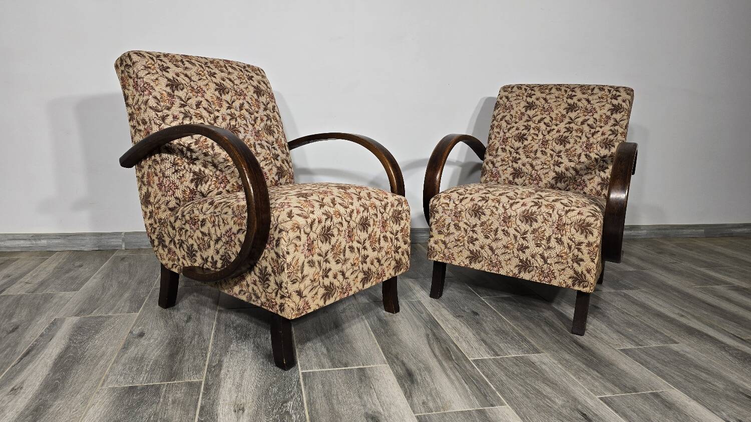 Set of Vintage Armchairs by Jindrich Halabala