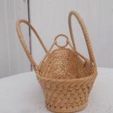 Vintage wicker bottle holder