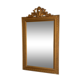 Fine 19th century golden mirror with decorated pediment 115x70