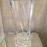 Magnificent rectangular crystal vase of daum years 1960 1970