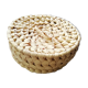 Round palm leaf basket