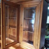 Vintage cherry bookcase with drawers and shelves
