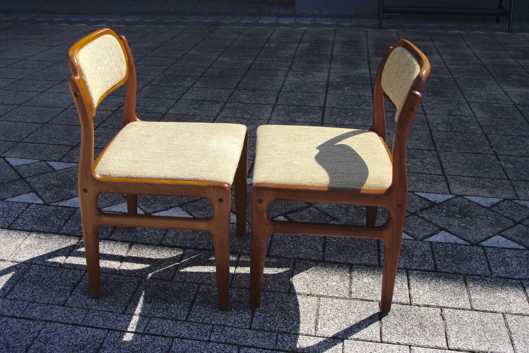 Pair of vintage chairs by johannes andersen 1960