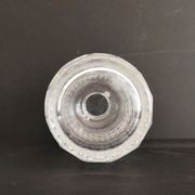 Ensemble de trois vases en cristal et en verre