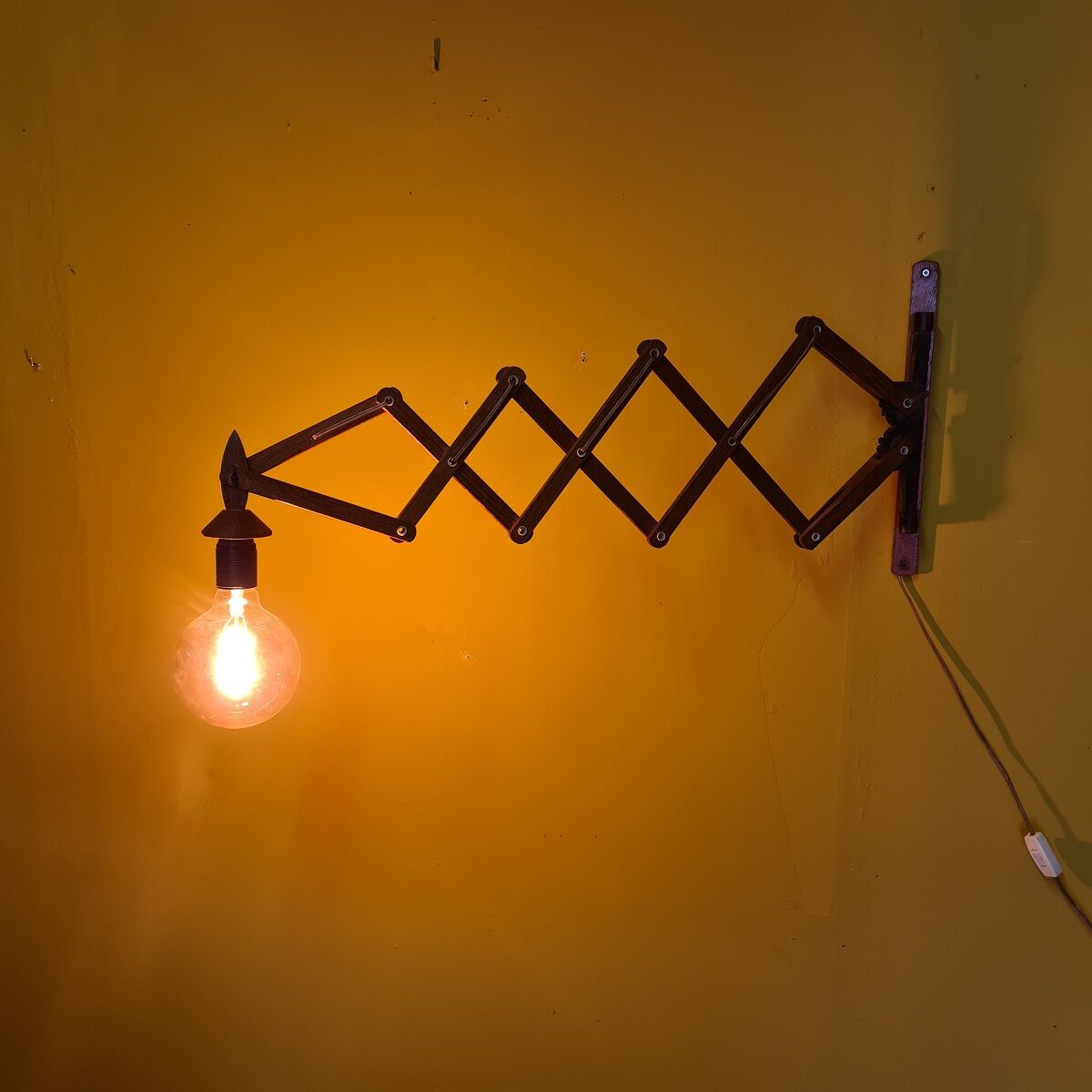 Vintage Dutch Harmonica Wall Lamp T. Zweers, from the 1960