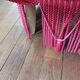 Lot de 2 fauteuils crapauds en velours rouge