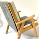 Restored vintage Scandinavian armchair – Casal Collection Tailleur fabric