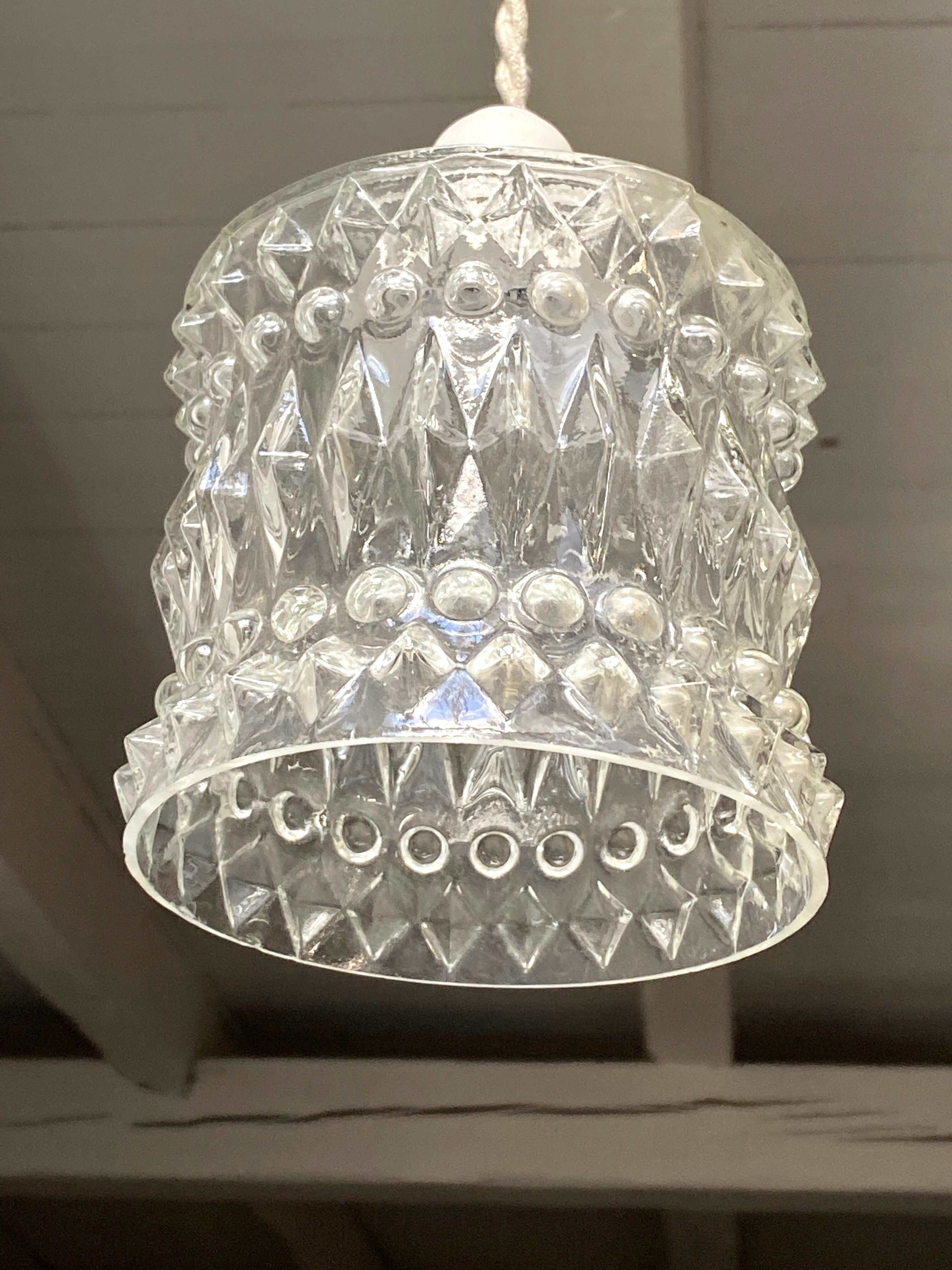 Glass pendant lamp 60s