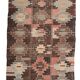 Tapis Kilim turc vintage marron et beige 6x12, 179x363 cm SK 35163