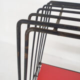 Black metal room divider or bookcase by Tjerk Reijenga for Pilastro, The Netherlands 1960's