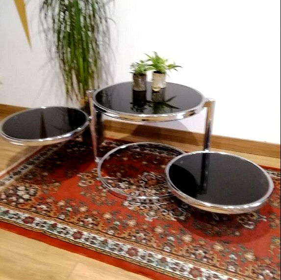 Swinging tray coffee table, 1970