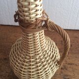 Vintage wicker bottle