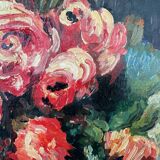 Painting signed "Bouquet of roses", early 20th century