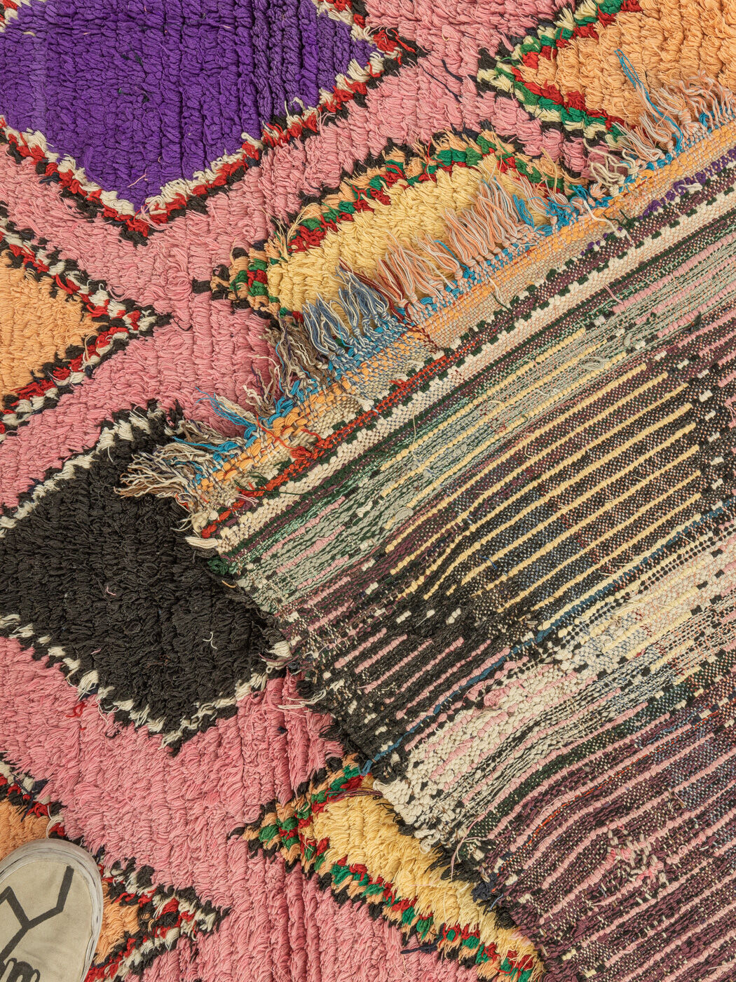 Boujad vintage, tapis berbère, 115 x 220