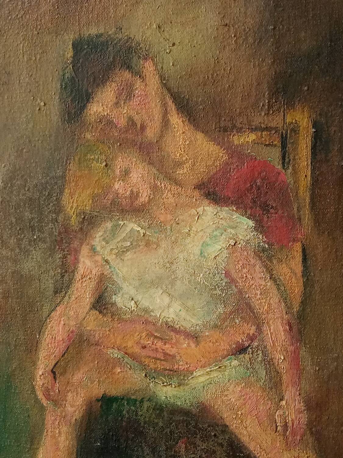 Portrait mère et enfant de Odette Elina
