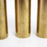 Set of 3 solid brass candle holders