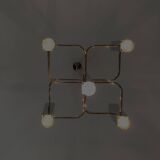 Vintage chandelier in chrome with 5 lightpoints by Sciolari